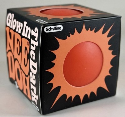 AUTHENTIC SCHYLLING NeeDoh Orange Glow In The Dark TikTok Stress Ball Fidget Toy