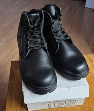 Image of Gents Lace Up Safety Boots,New,Size 12,Black Colour, Antistatic & Oil Resistant