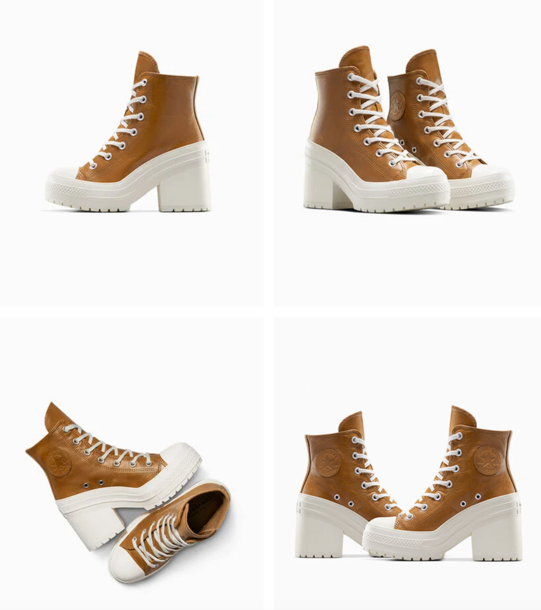 NEW Women's CONVERSE Chuck 70 De Luxe Heel Leather A12866C Shoes