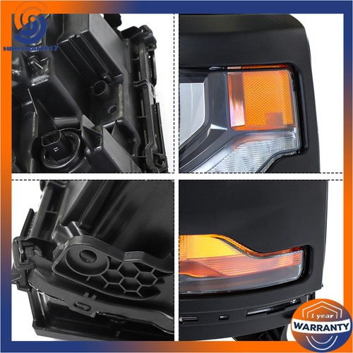 w/ LED DRL For 2016-2018 Chevy Silverado 1500 Black HID/Xenon Left/LH Headlight - Picture 7 of 12