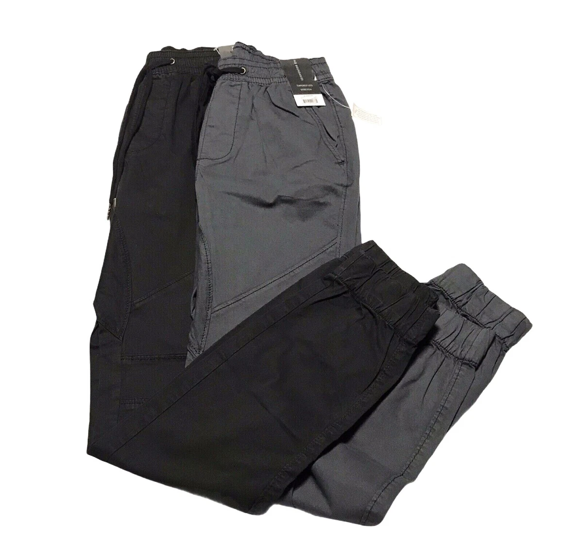 No boundaries men's woven 2025 seamed twill jogger pants