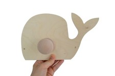 Patère Porte manteau Baleine - A peindre ou à décorer 