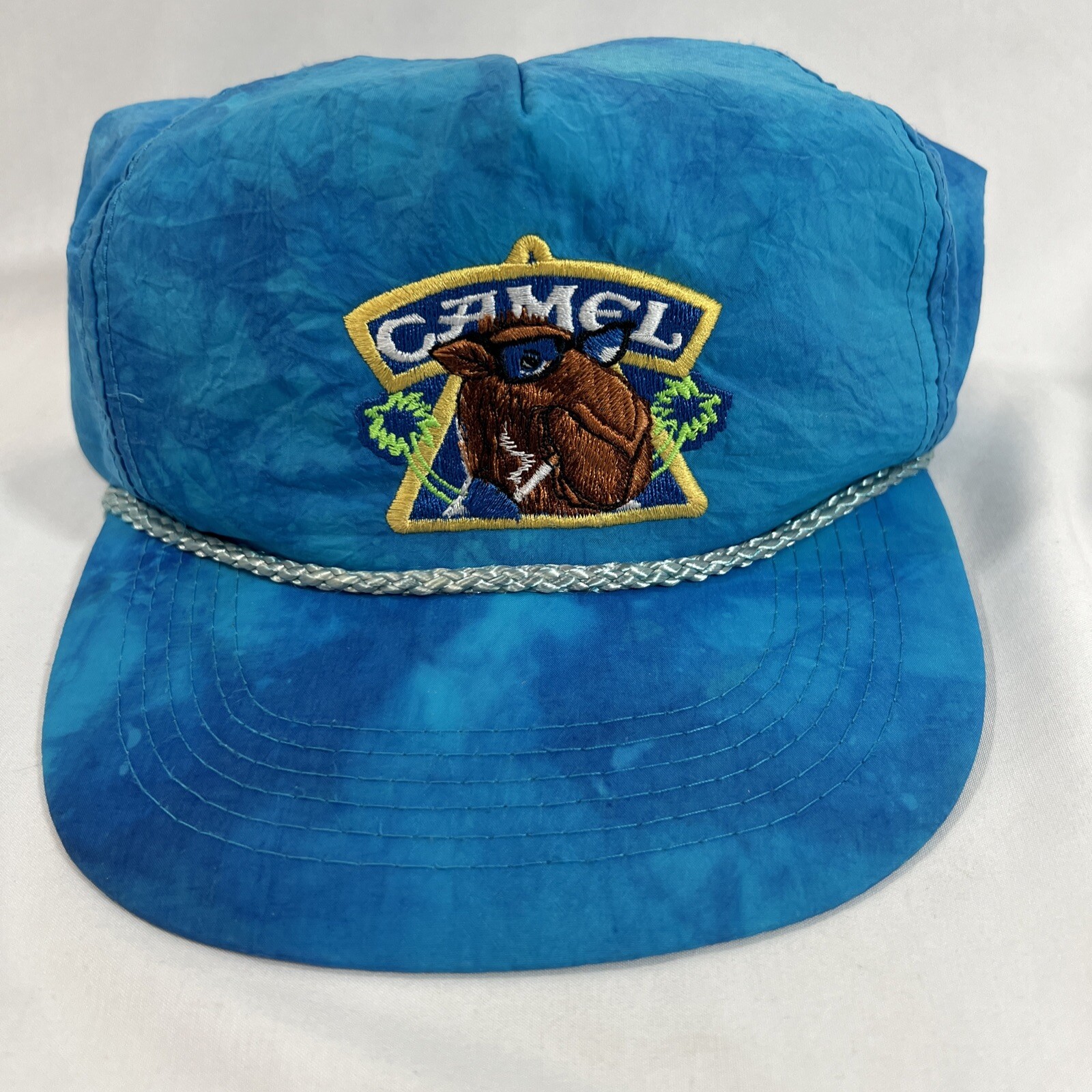 Camel Cigarette Retro Blue Hat Snapback Cap Trucker Smooth Rope Summer