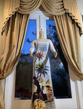 Silver Ao Dai Vietnamese Lua Latin Silk Long Dress with Pants 01