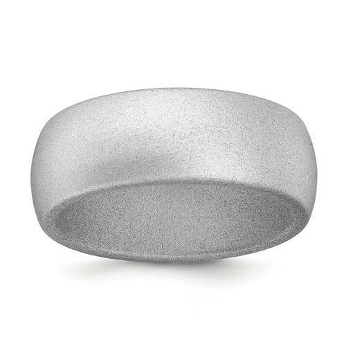Unisex 8.7mm Wide Durable Silver Metallic Silicone Wedding Band Sizes 7 to 14 - 第 5/11 張圖片