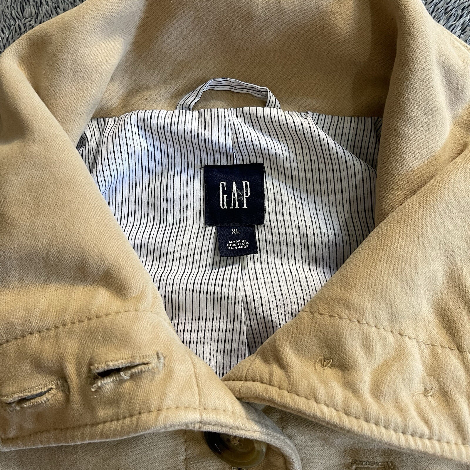 GAP Light Brown Button Collared Coat Jacket Women… - image 6