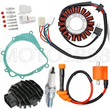 Ignition Coil Spark Plug Regulator Rectifier & Stator For Suzuki LTZ400 LT-Z400 