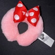 Disney Ily 4ever 18" Doll Minnie Mouse Deluxe Travel Pillow Pink w/ Red Bow