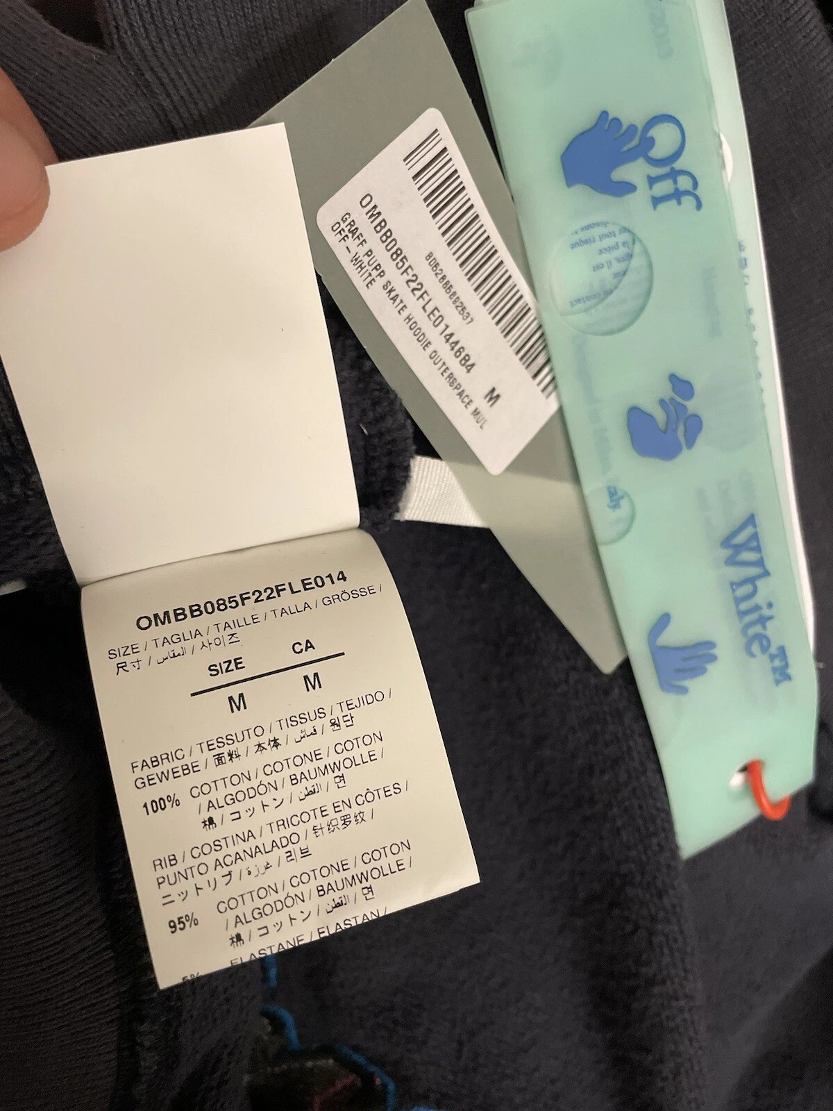 Off White c o Virgil Abloh Graffiti Print Graff Pupp Hoodie