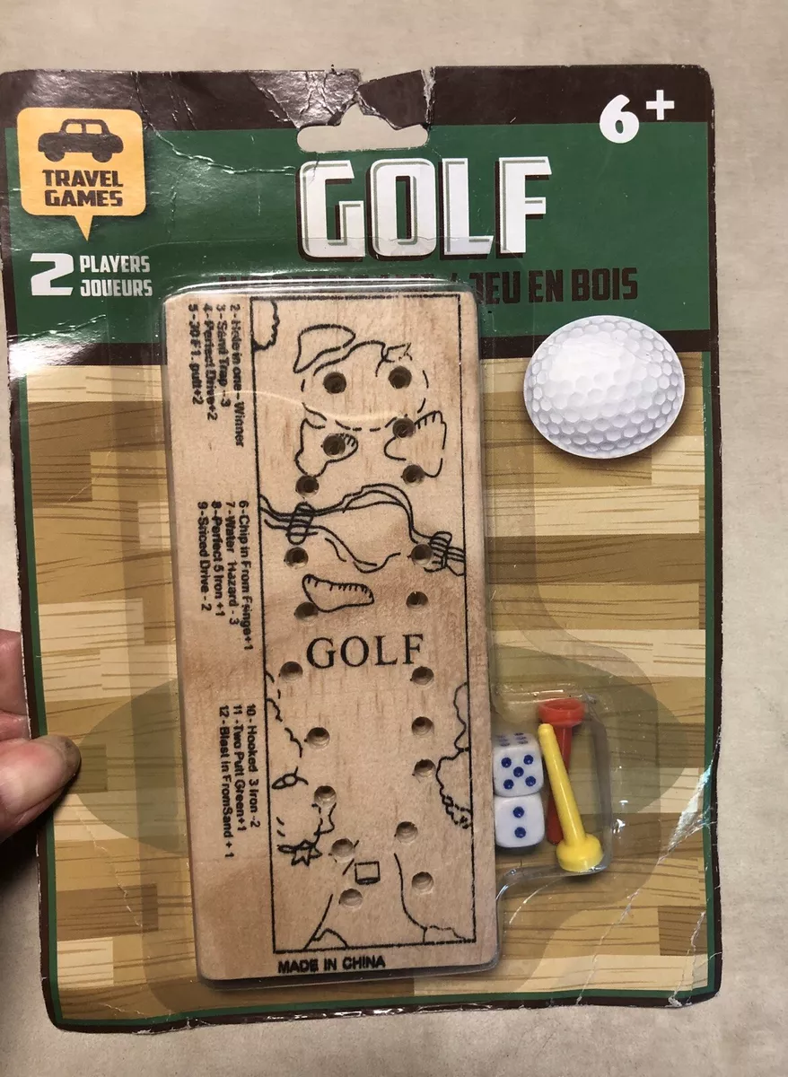 Travel Games  Golf  Wooden Game - 2 Players - Brand New Sealed