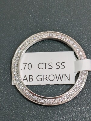 LAB GROWN Ladies Steel Diamond Bezel For Rolex 26mm .70 Cts LAB GROWN  diamonds