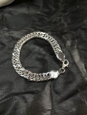 Solid 925 Sterling  Silver Bracelet Chunky 20cm 8 inch Classic Snake Chain