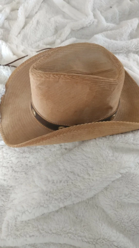 Sombrero de Vaquero Resistol Autoconformable Rancho Pana 7-1/4 Hecho en EE. UU. Beige Tostado Foto 3 de 4