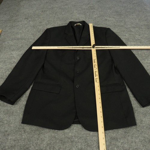 Perry Ellis Sport Coat Mens Size 42 Designer Lined 3 Button Up Long Sleeve Black - Picture 13 of 15