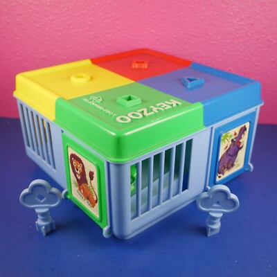 Vintage KeyZoo Child Guidance Toy MISSING 2 KEYS 8.5'' plastic Elephant Lion Zoo