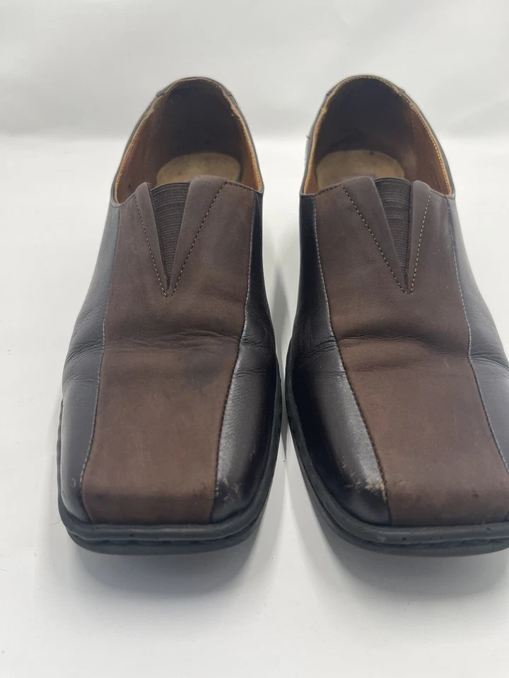 Josef Seibel Womens Leather Loafer Block Heel Chestnut Brown Sz 41 US 10 - Image 2 of 4