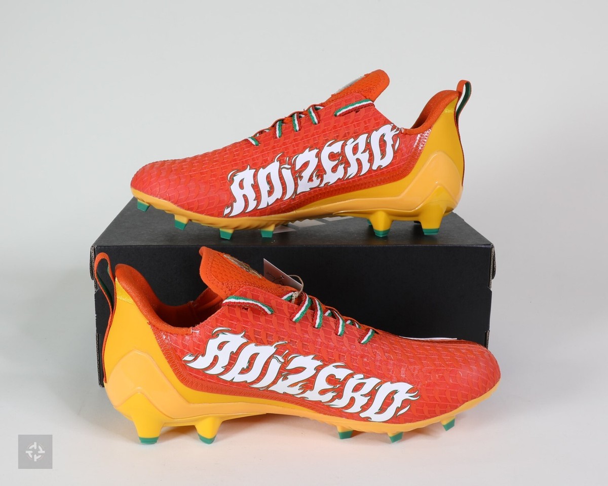 Adidas Adizero 12.0 Tabasco Orange Red Football Cleats Men's Adidas Adizero 12.0 Tabasco Orange Red Football Cleats Men's