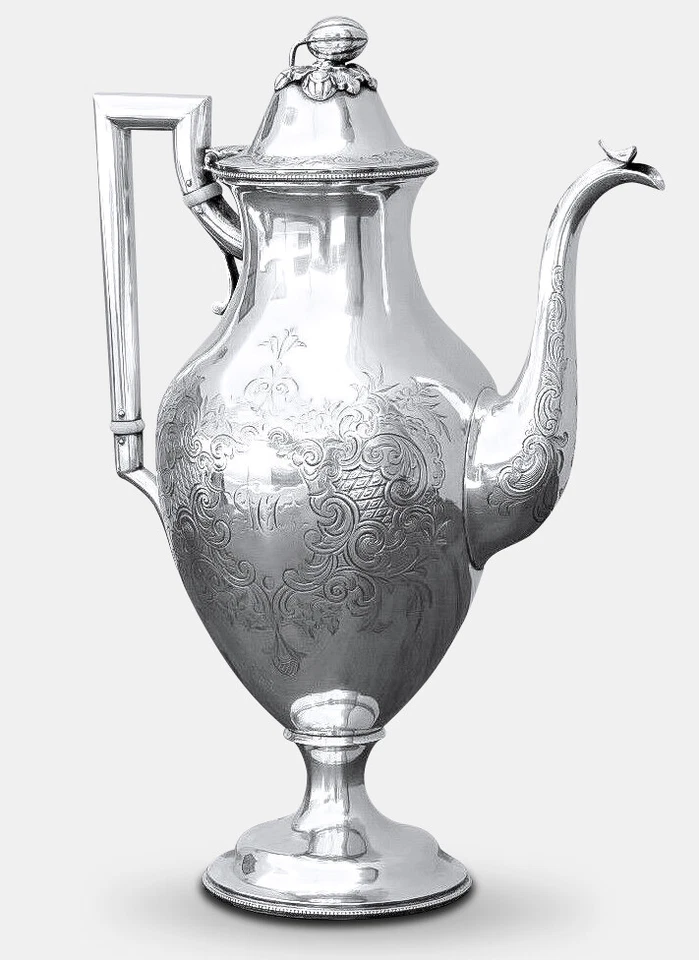 Ball Black & Co. New York, Coin Silver Tea Pot, 1860s  531g Rare - Image 2 of 4