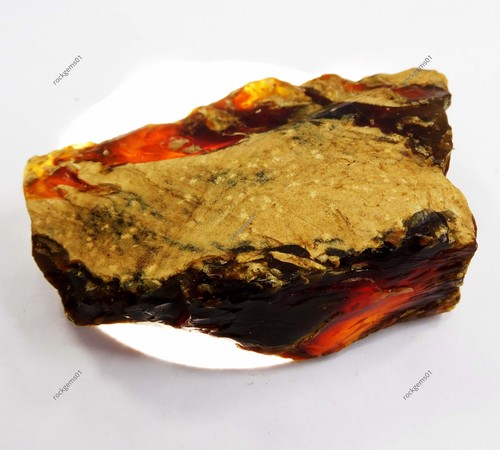 355 Ct Natural Honey Baltic Amber Untreated Certified Uncut Rough Loose Gemstone - Picture 6 of 7