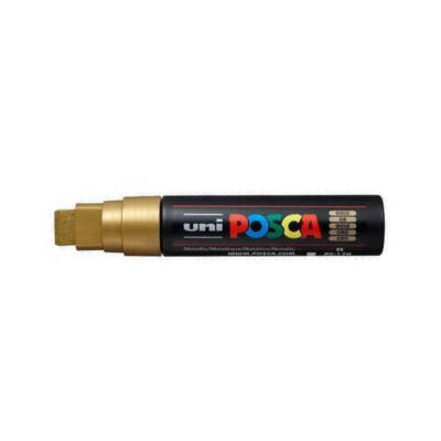 Uni Posca Water Based Pigment Paint Broad Chisel Tip Marker 15mm Gold Non Toxic