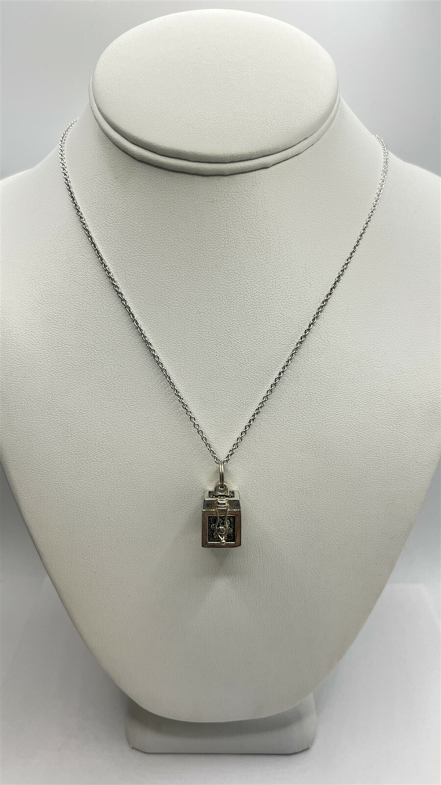 Adjustable Snowflake Square Box Locket Cable Link… - image 1