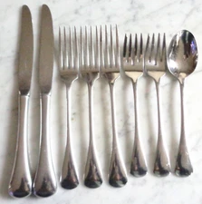 Cabana Stainless by Oneida Dinner Knives, Forks & Table Soup Spoon Lot