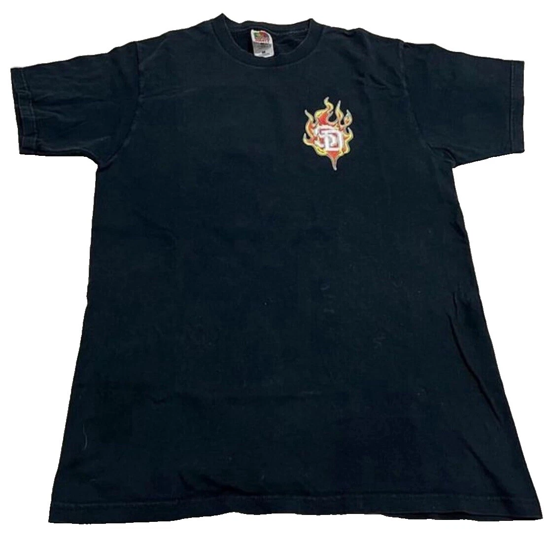 Fruit of the Loom Black Unisex Vintage T-Shirts for Men