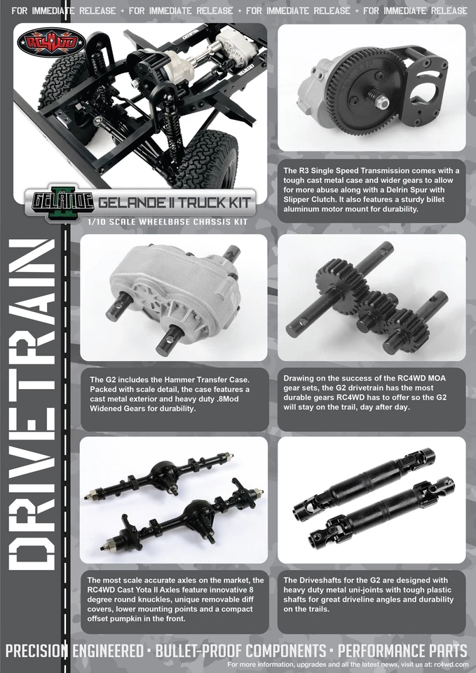 RC4WD Z-K0060 Gelande II 4X4 Truck Kit 1/10 Wheel Base Chassis Kit - Image 4 of 4