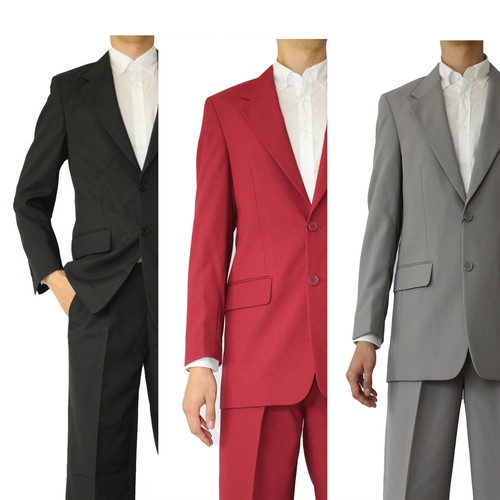 New Men's 2Pc Single Breasted Basic Suit Two Button 7 Colors 38R~56L - Picture 10 of 20