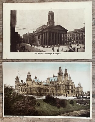 2 x alte Postkarten - GLASGOW, Raphael Tucks - Anfang 1900 und 1941