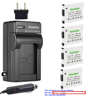 Kastar Battery Travel Charger for Canon NB-11L CB-2LD & Canon IXUS 175 Camera