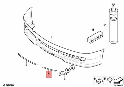 Genuine BMW Alpina B7 E65 ALPINA B7 Sedan Trim Strip Chrome Left 