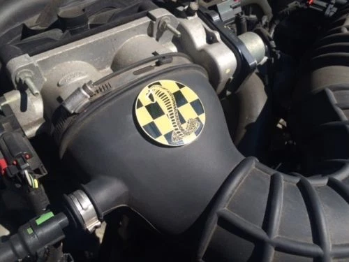 Insignias Mustang GT GRATIS GRATIS emblema admisión de aire a cuadros, cubierta de válvula, cuerpo Foto 2 de 4