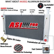 3-Row Radiator Fits 2004-16 Chevy Express GMC Savana 2500 3500 4500 4.8L 6.0L