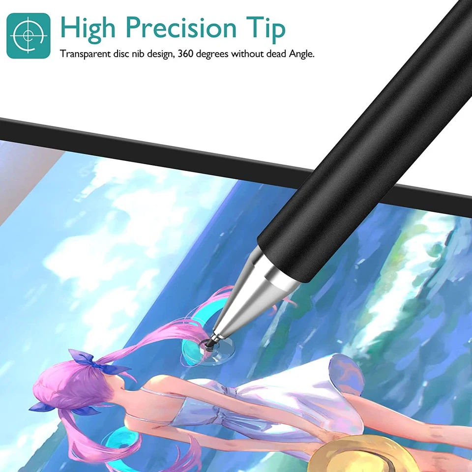 Stylus Pens for Touch Screens, LezGo Disc & Fiber 2 Ends Magnetic Caps Slim Thin - Image 3 of 4