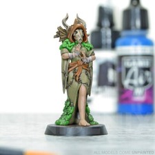 FEMALE FOREST DRUID DRYAD Fantasy: D&D, 3D Resin Miniature 28mm 32mm C64