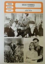 CARTE FICHE CINEMA 1933 DEUX FEMMES Henrietta Crosman Heather Angel Norman Foste