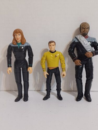 Star Trek Next Generation 1990's Playmates Action Figures 5 to 7 Inch Kirk - Zdjęcie 1 z 14