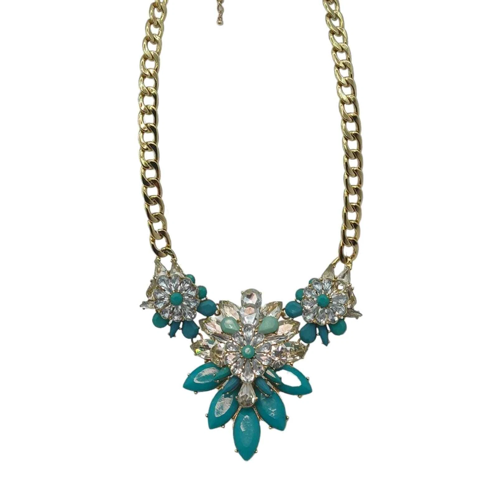 VETEMENTS Collana donna dichiarazione gala ballo formale verde acqua