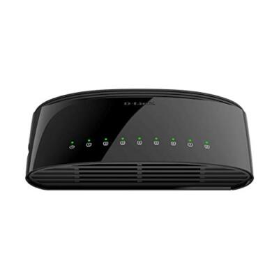 D-Link Ethernet Switch, 8-Port Gigabit Plug n Play Compact Design DGS-1008G, Blk