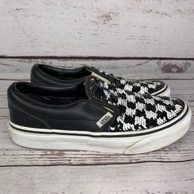 checkered sequin vans