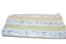 Vtg Hospital BABY Receiving Blanket Cotton 26X26 Bunny rabbit Easter Egg Nursery