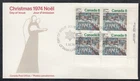 Canada Scott 651 LR Pl Blk FDC - 1974 Christmas Issue