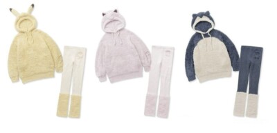 PC75 Pokemon Center sleep Hoodie & Leg Warmer Leggings Set Gelato Pique select