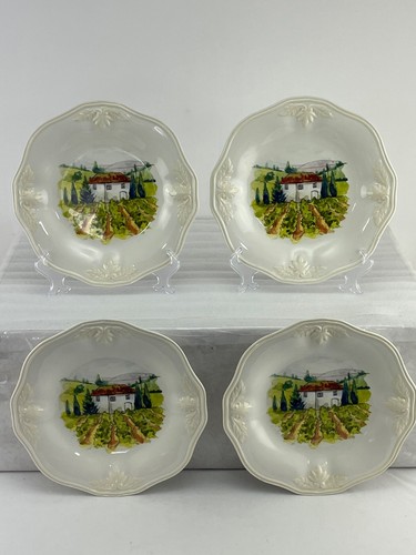 Set of 4 Vintage Lenox Butler's Pantry Tuscan Sun Accent Plates 10” X 10” - Picture 10 of 14
