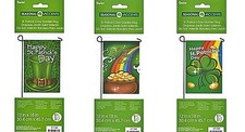 NIP HAPPY ST PATRICK"S DAY GARDEN FLAGS 12x18 or HOUSE FLAG 28 x 40 Ships Free 