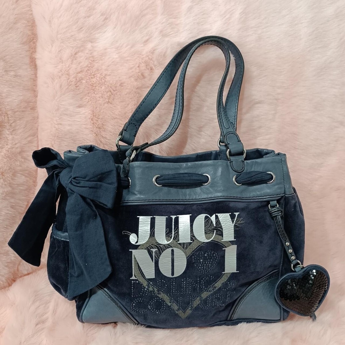 タグ付きjuicy couture vintage daydreamer バッグ Juicy Couture Daydreamer Bag Purse Tote Vintage Bow Ribbon Heart