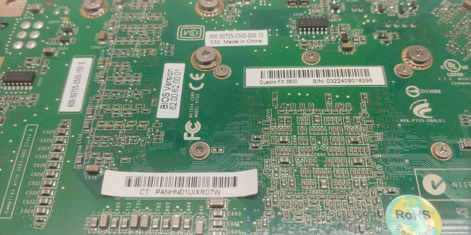 Tarjeta de video NVIDIA QUADRO FX 3800 1GB GDDR3 PCIE 2.0 X16 doble puerto de pantalla / DVI Foto 4 de 4