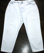 Lee Vintage Mom Jeans Womens 18 W High Rise USA Made Y2K Relaxed Light Wash