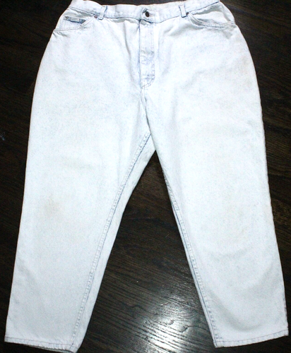 Lee Vintage Mom Jeans Womens 18 W High Rise USA Made Y2K Relaxed Light Wash